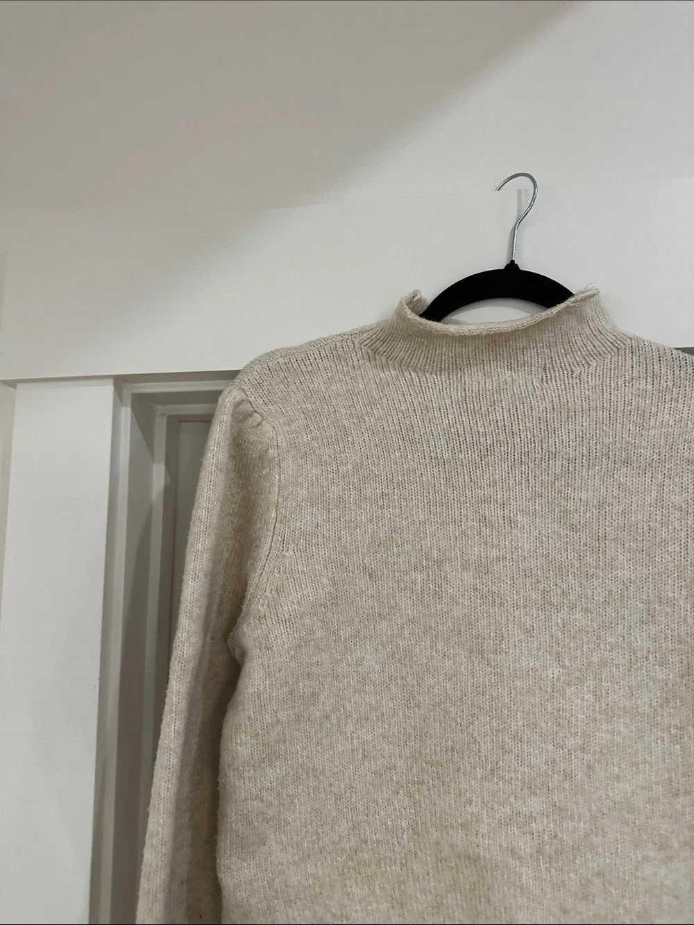 Neutral Mock Neck Cozy Knit Sweater